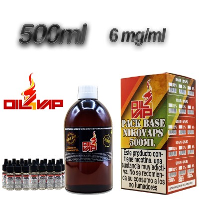 Base 6mg/ml 30/70 (Total 500ml) - Oil4vap