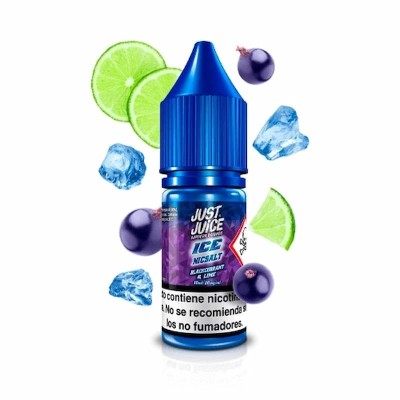 Blackcurrant Lime 10ml - Just Juice Ice Nic Salt